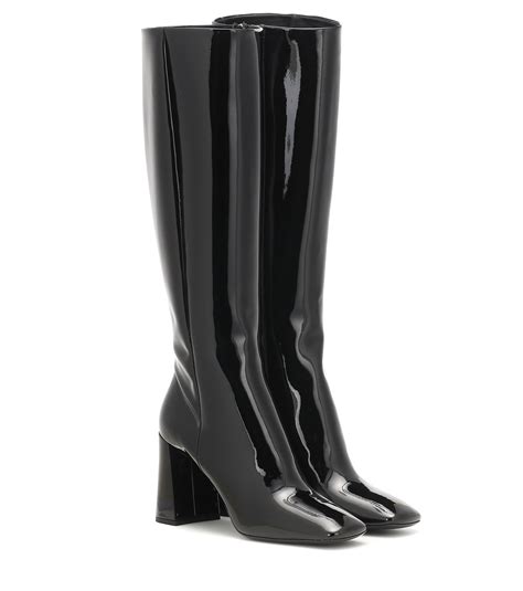 prada knee high boots black.